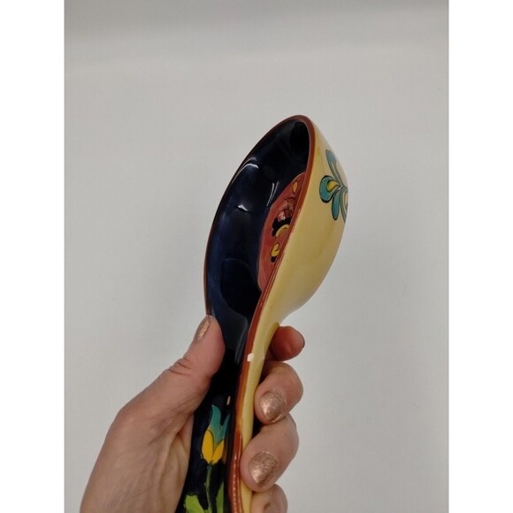 Mexican Talavera Large Spoon Rest 10" Bright Colors - Picture 7 of 10